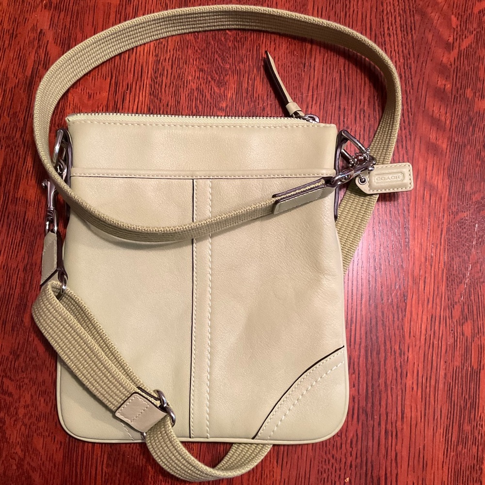Coach Spring Green Leather Crossbody